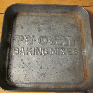cottage core farm decor 7 in square baking tin advertising tin PY O MY